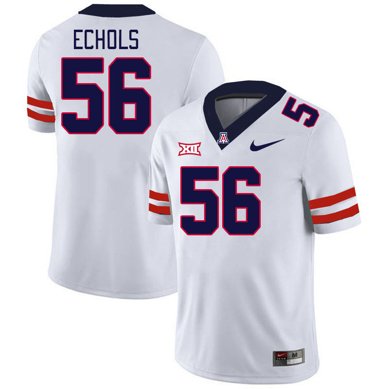 Men #56 Bryce Echols Arizona Wildcats Big 12 Conference College Football Jerseys Stitched-White